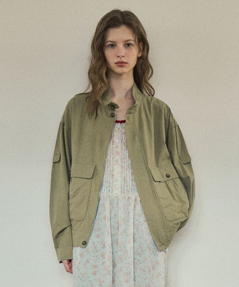 Light Cotton blouson jumper_2color(OC25-OT04)