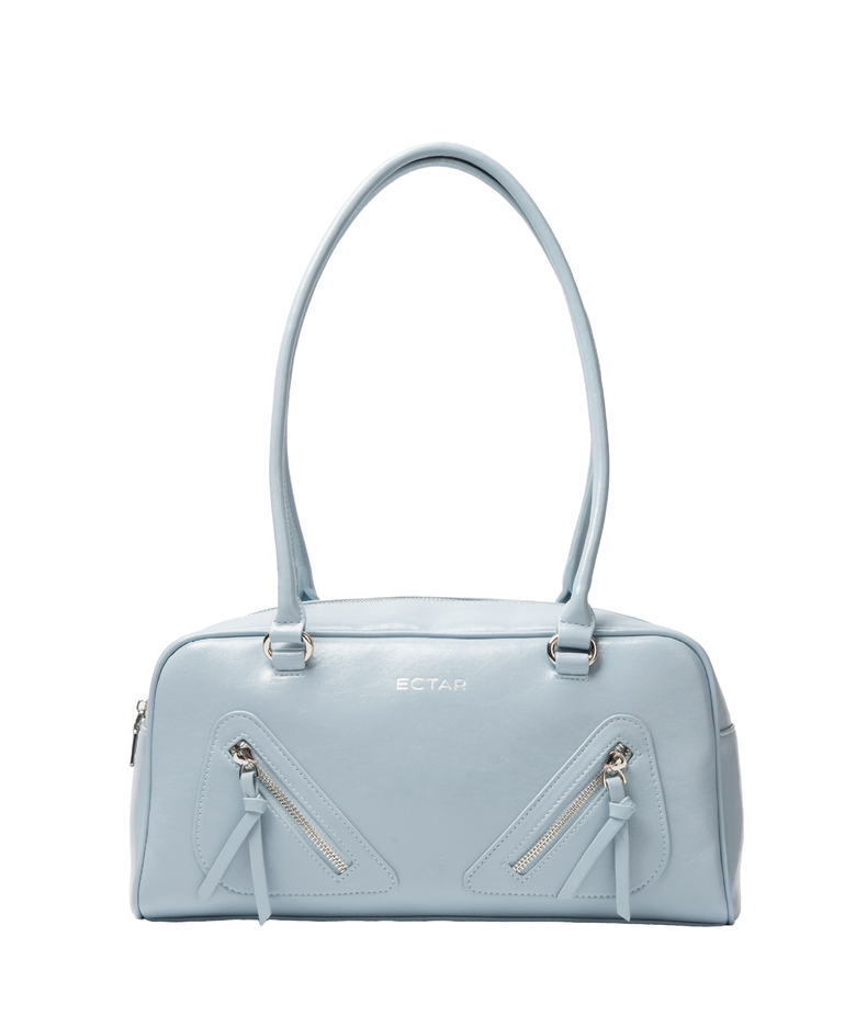 square double zipper shoulder bag - 스퀘어 더블지퍼 숄더백 [라이트 블루]
