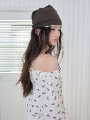 리버시블 플립 비니 Reversible Flip Beanie (Brown)