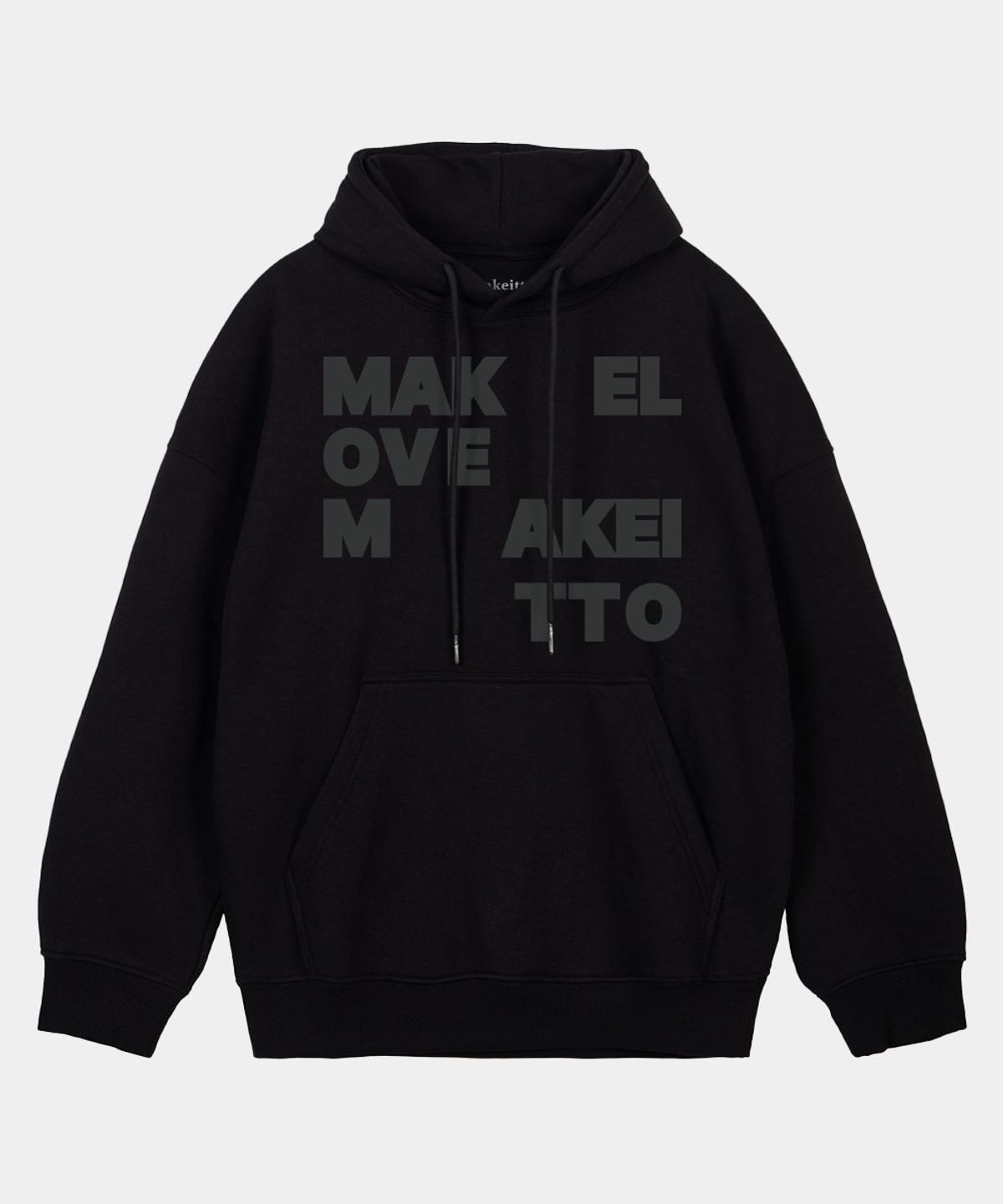 메이킷투(MAKEITTO) 메이크 러브 후디_블랙