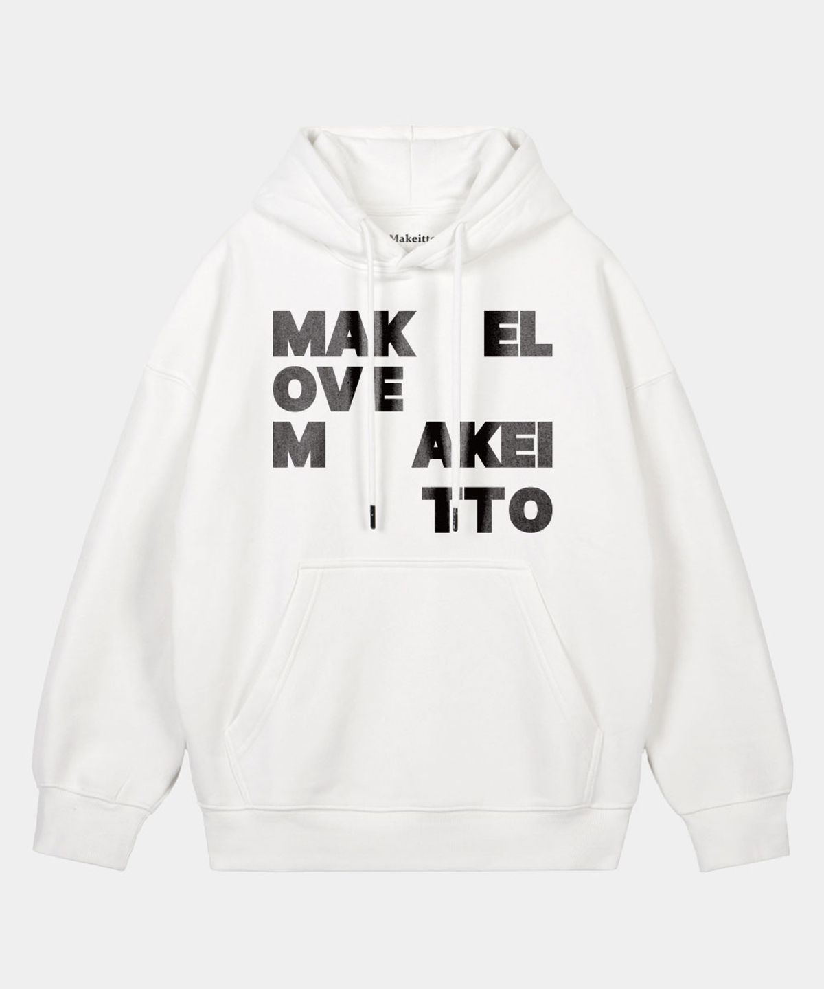 메이킷투(MAKEITTO) 메이크 러브 후디_화이트