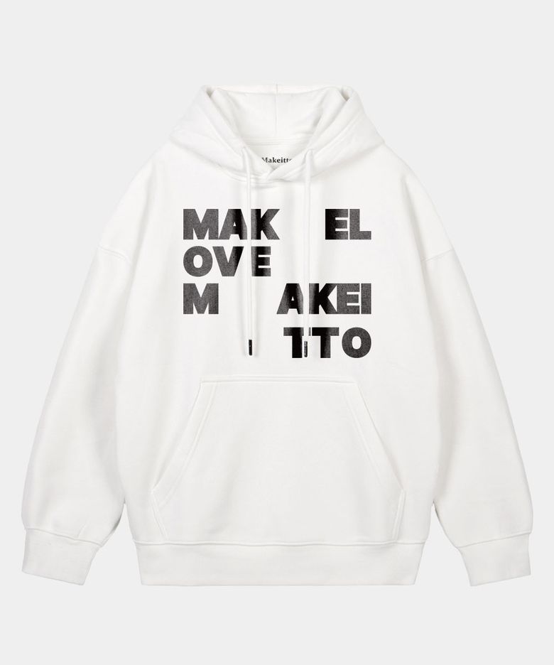 메이크 러브 후디_화이트