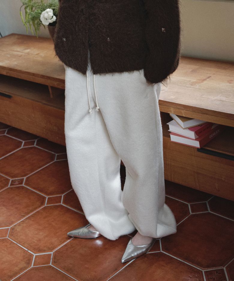 WOOL OVER JOGGER PANTS_IVORY