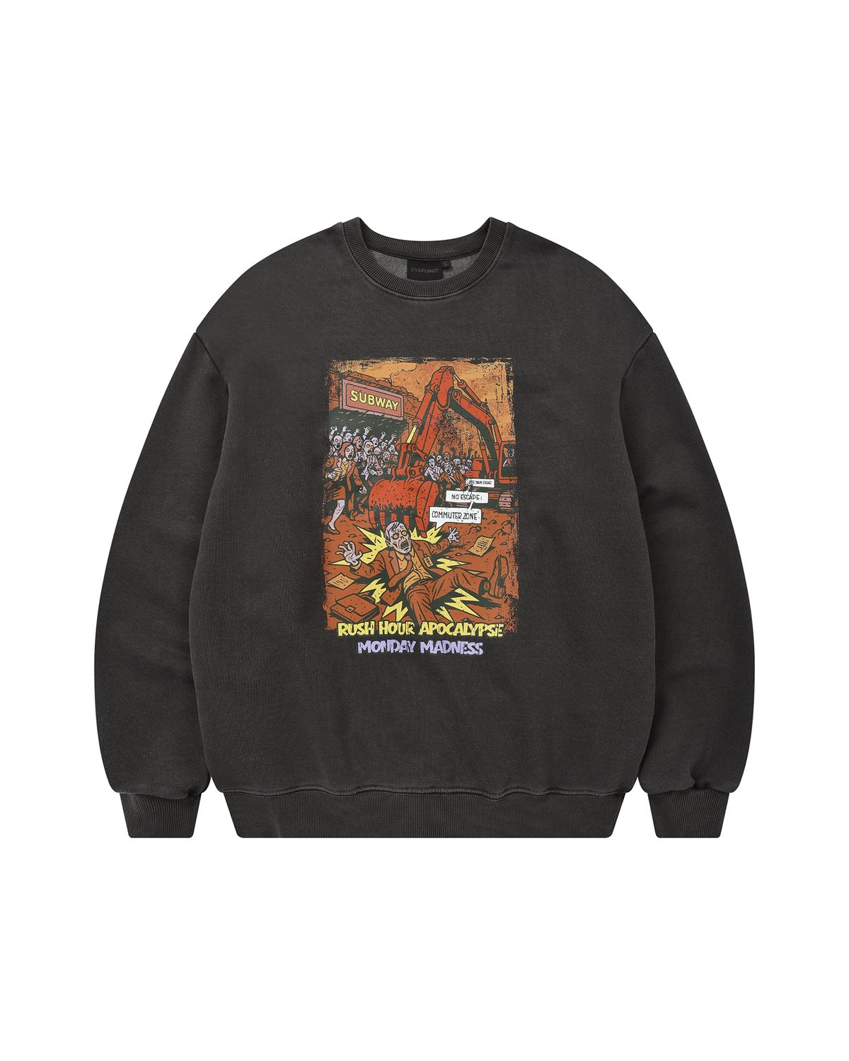 디스펑트(DYSFUNCT) APOCALYPSE PIGMENT SWEATSHIRT (CHARCOAL)