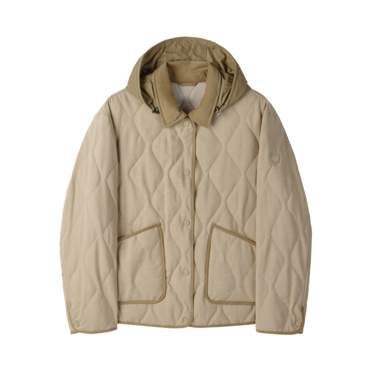 브롬톤 런던(BROMPTON LONDON) W HOOD DETACHABLE PADDED JACKET - BEIGE (P254WPD135)