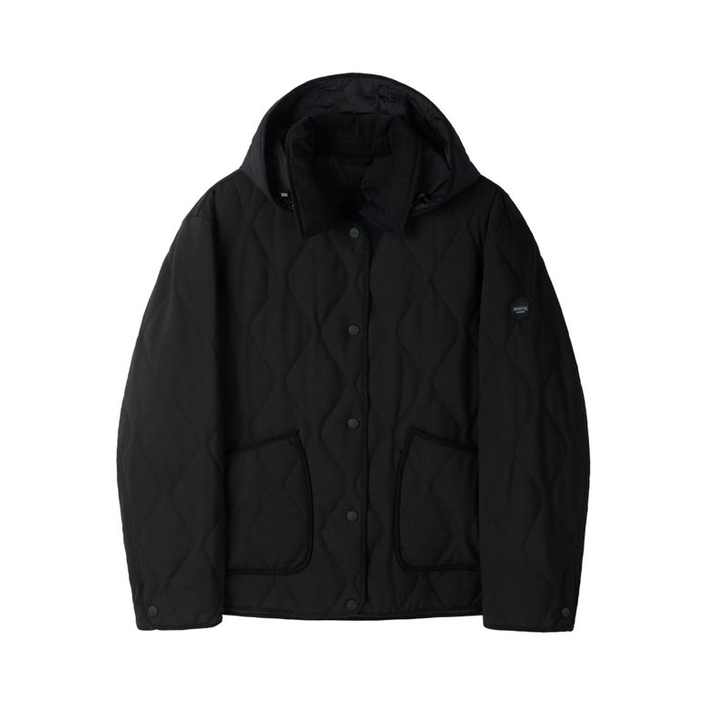 W HOOD DETACHABLE PADDED JACKET - BLACK (P254WPD135)