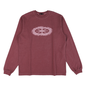 Pigment Dyed Star Logo LS T-Shirt Red