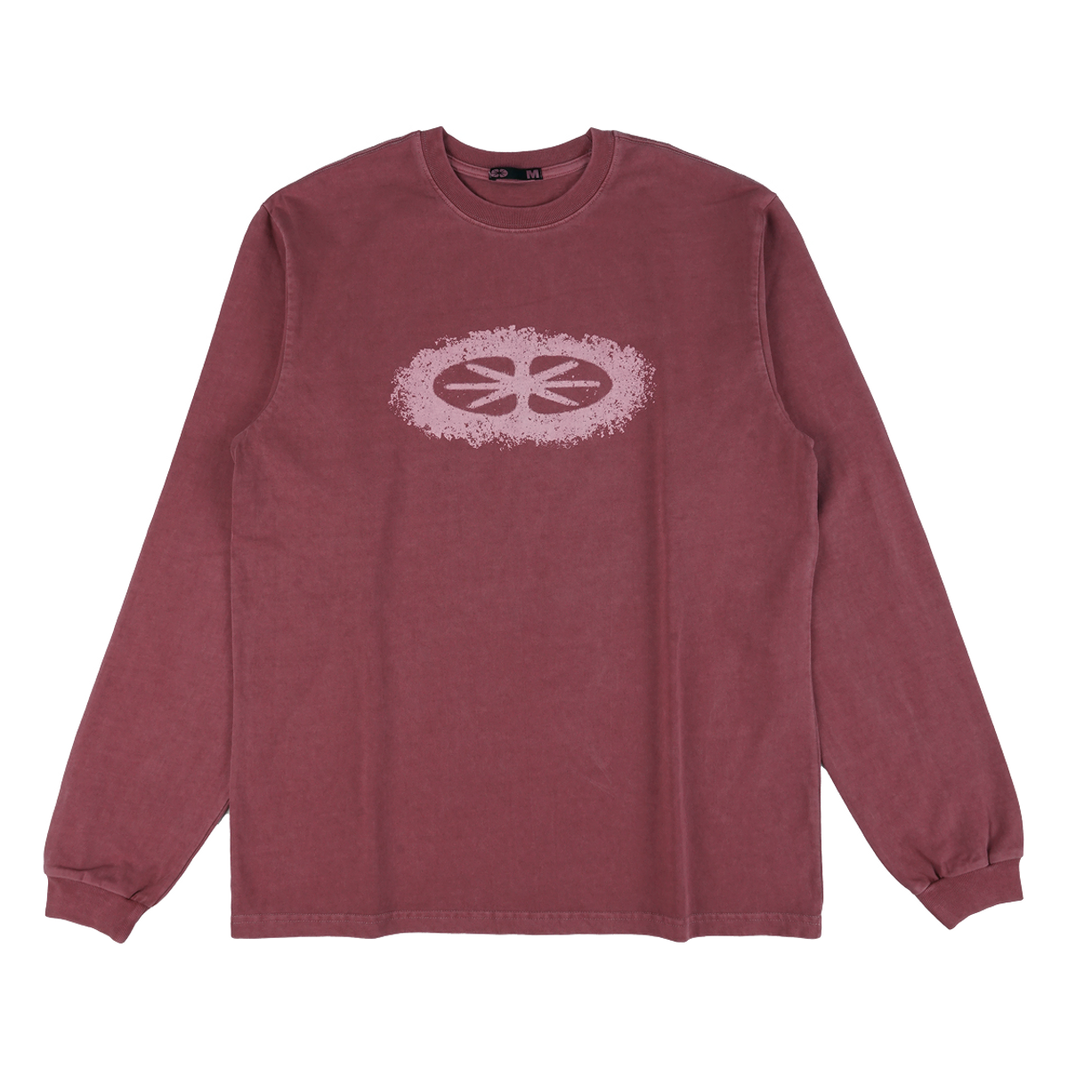 이알티알(ERTR) Pigment Dyed Star Logo LS T-Shirt Red