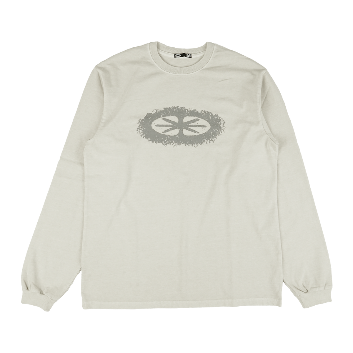 이알티알(ERTR) Pigment Dyed Star Logo LS T-Shirt Cream
