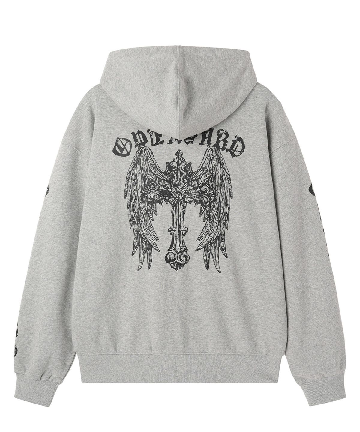 오픈야드(오와이)(OPENYARD(OY)) GOTHIC CROSS HOODIE ZIP UP - MELANGE