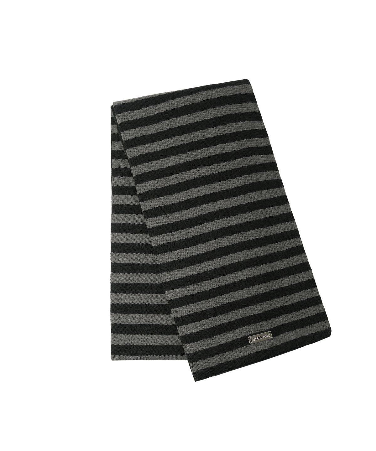 오픈야드(오와이)(OPENYARD(OY)) STRIPE POCKET MUFFLER - BLACK