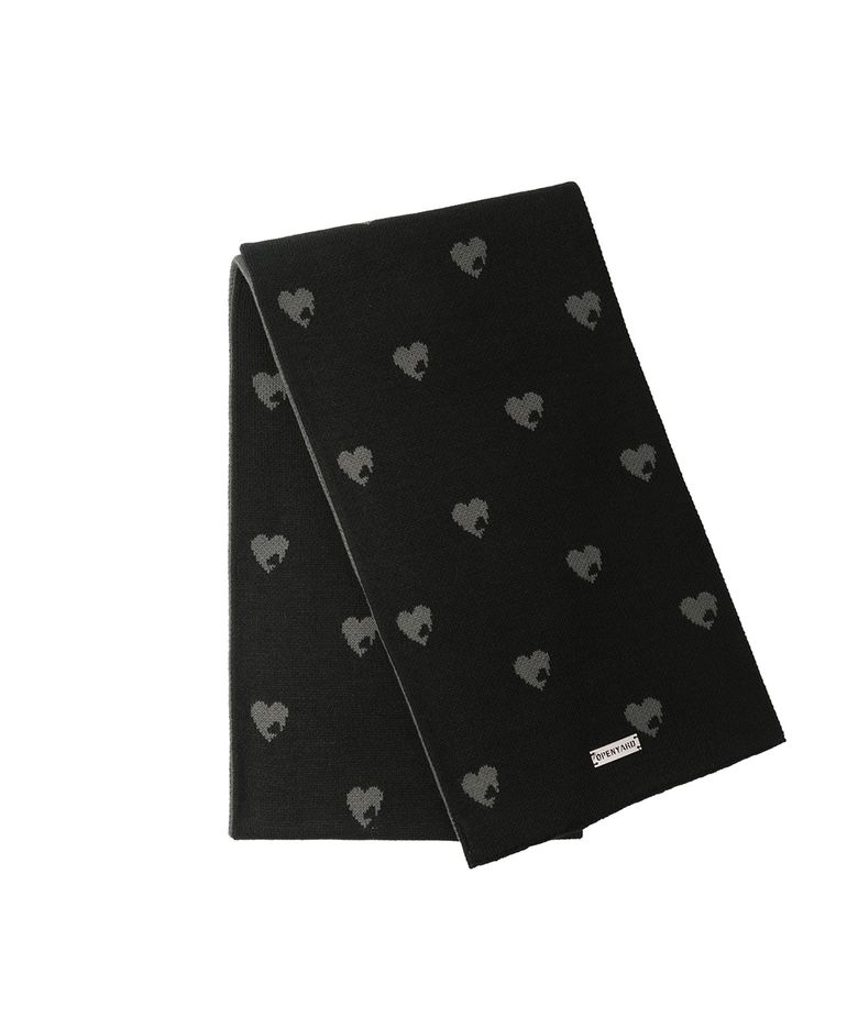 HEART DOT MUFFLER - BLACK