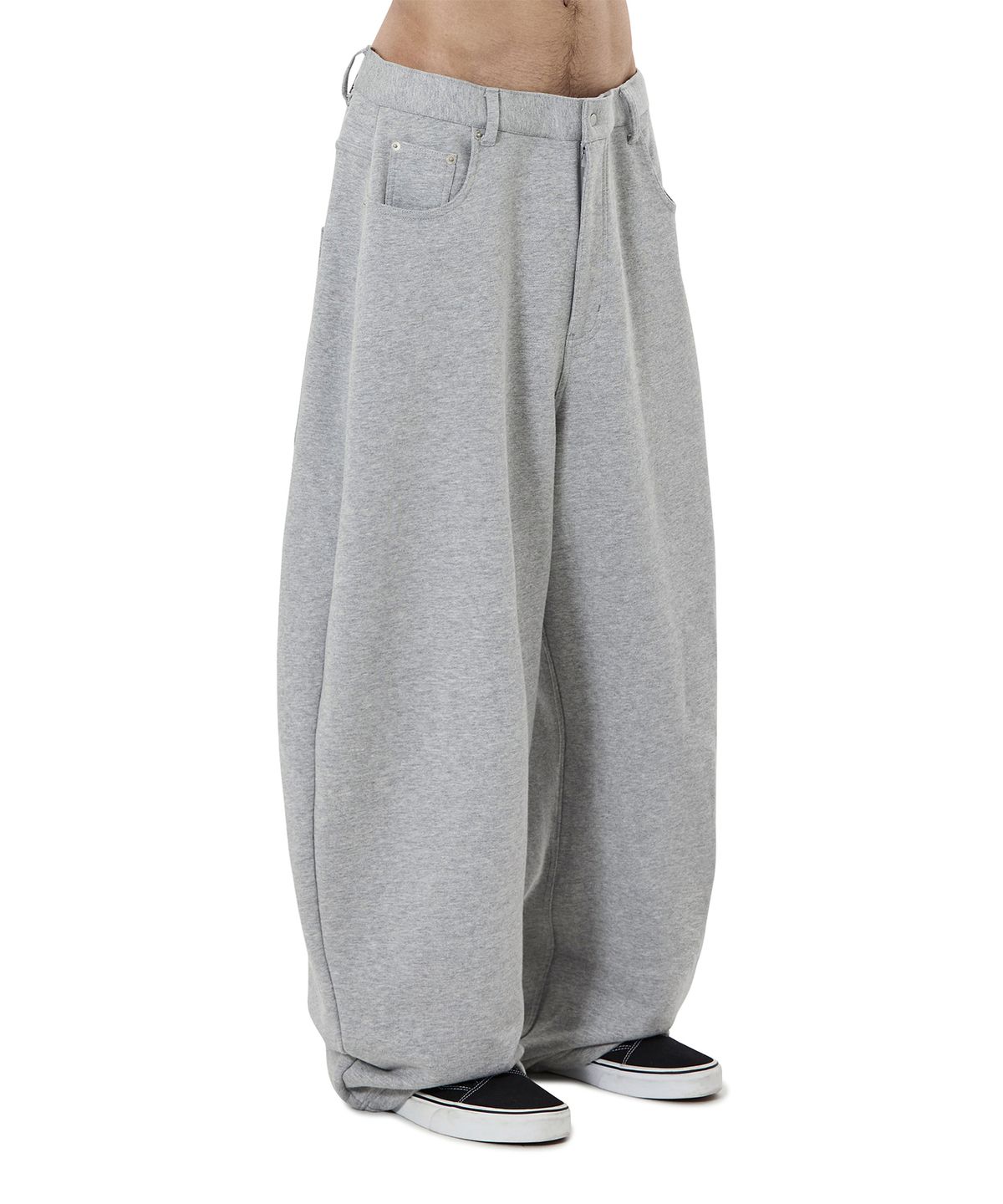 오픈야드(오와이)(OPENYARD(OY)) WIDE VOLUME SWEATPANTS - DARK GREY