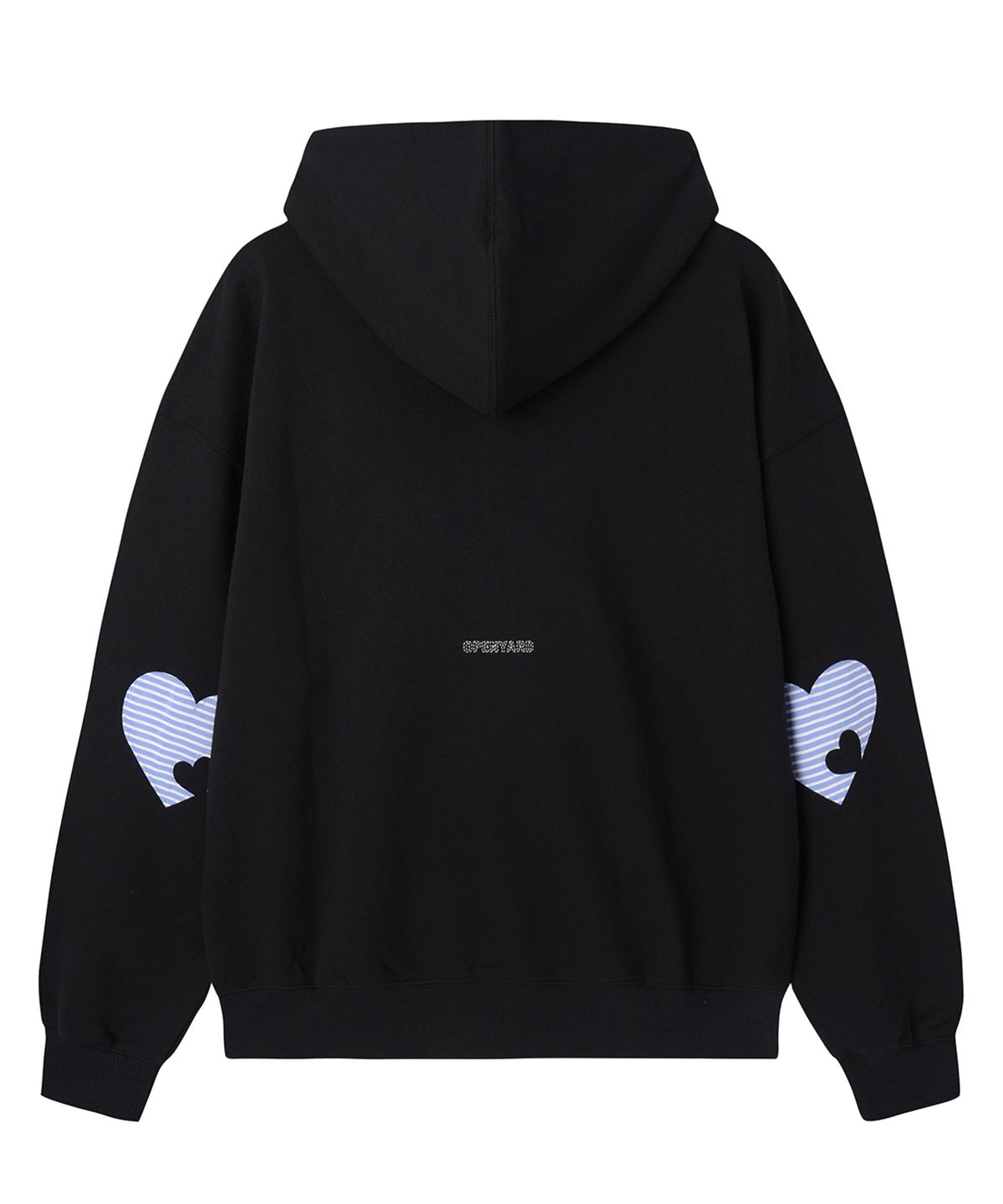 오픈야드(오와이)(OPENYARD(OY)) STRIPE PATCH HOODIE ZIP UP - BLACK