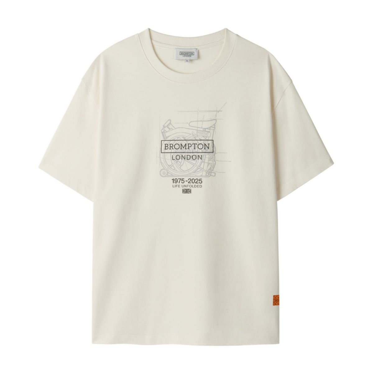 브롬톤 런던(BROMPTON LONDON) 1975 HALF SLEEVE T-SHIRT - IVORY (P253UTS501)