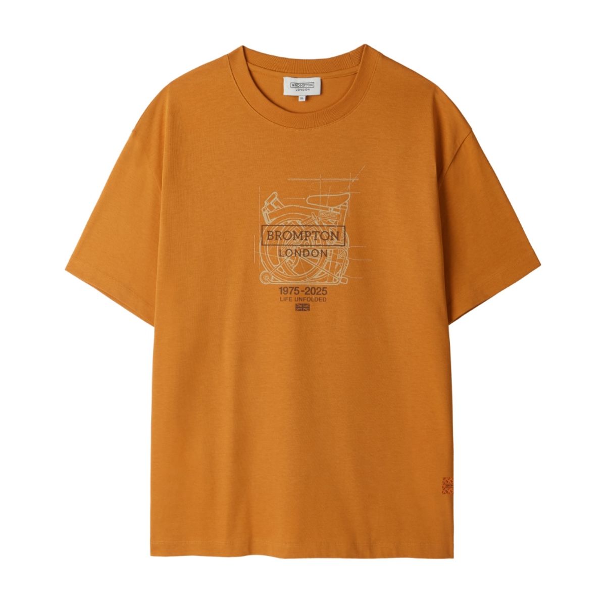 브롬톤 런던(BROMPTON LONDON) 1975 HALF SLEEVE T-SHIRT - ORANGE (P253UTS501)