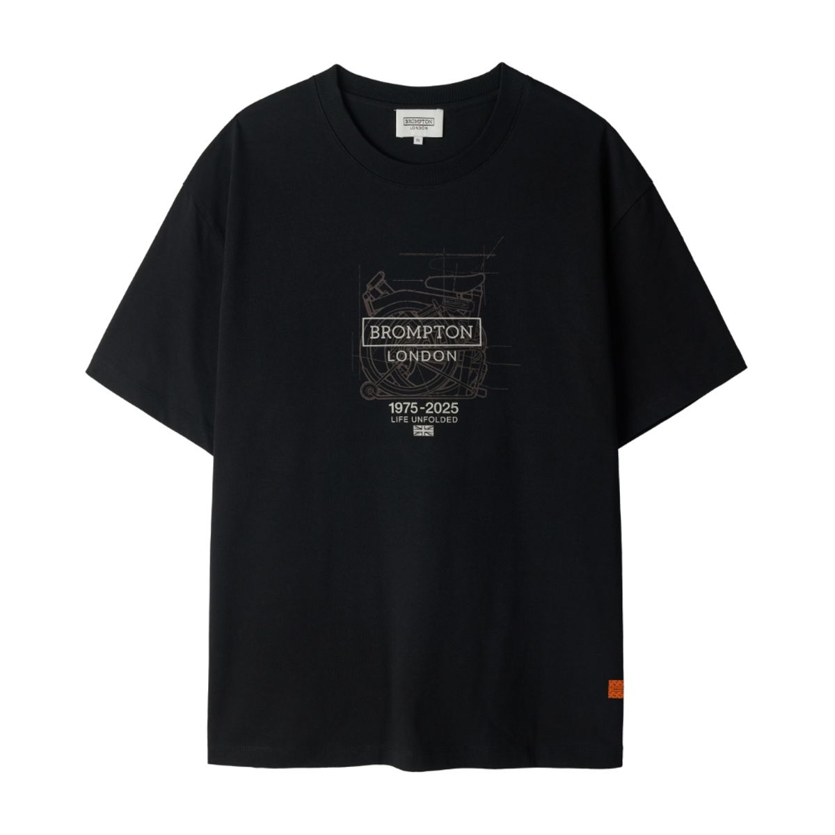 브롬톤 런던(BROMPTON LONDON) 1975 HALF SLEEVE T-SHIRT - BLACK (P253UTS501)