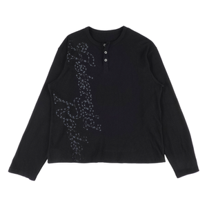 Asteroid Rodeo Henry Neck LS T-Shirt Black