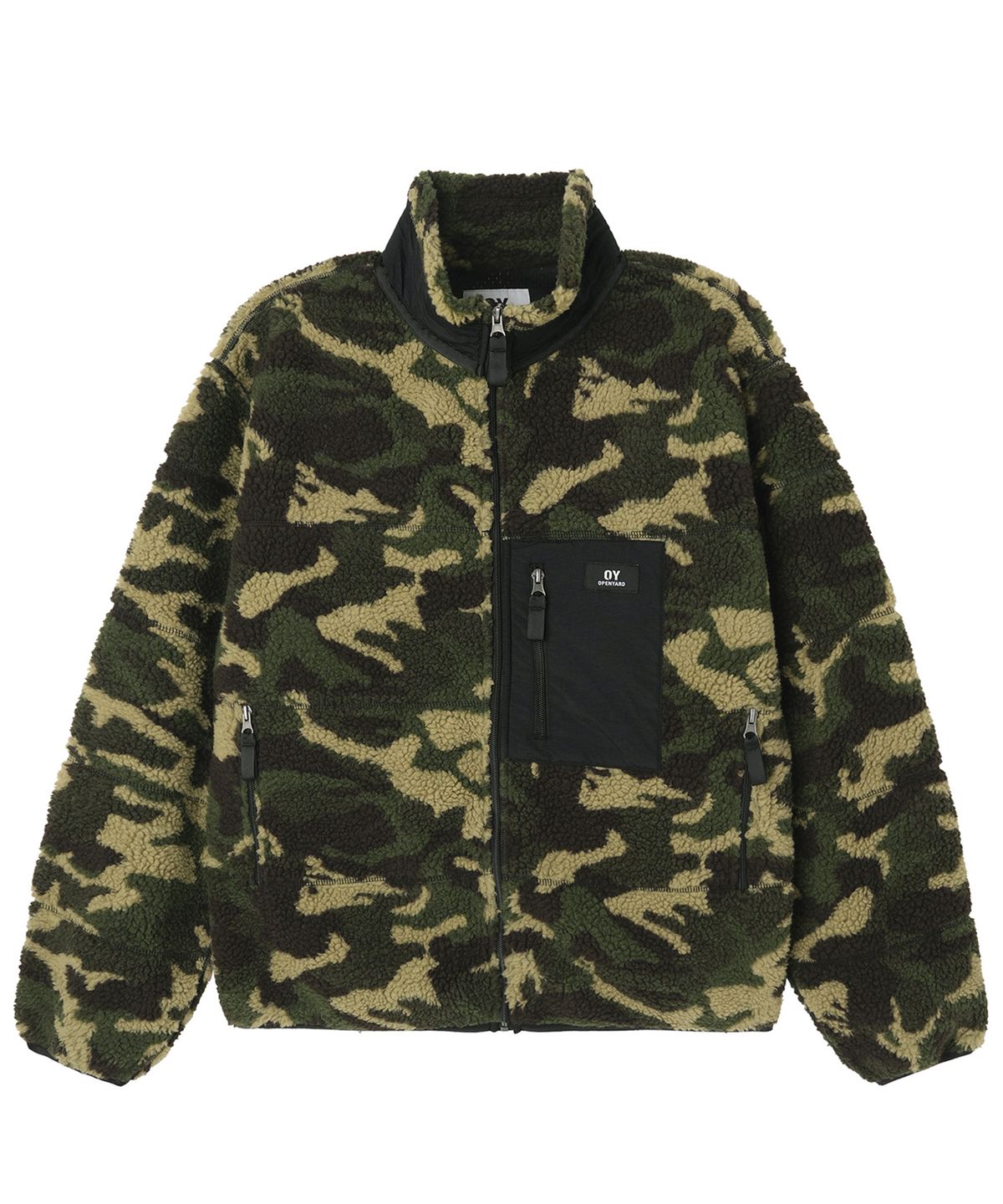 오픈야드(오와이)(OPENYARD(OY)) BLOCK POCKET FLEECE JACKET - CAMO