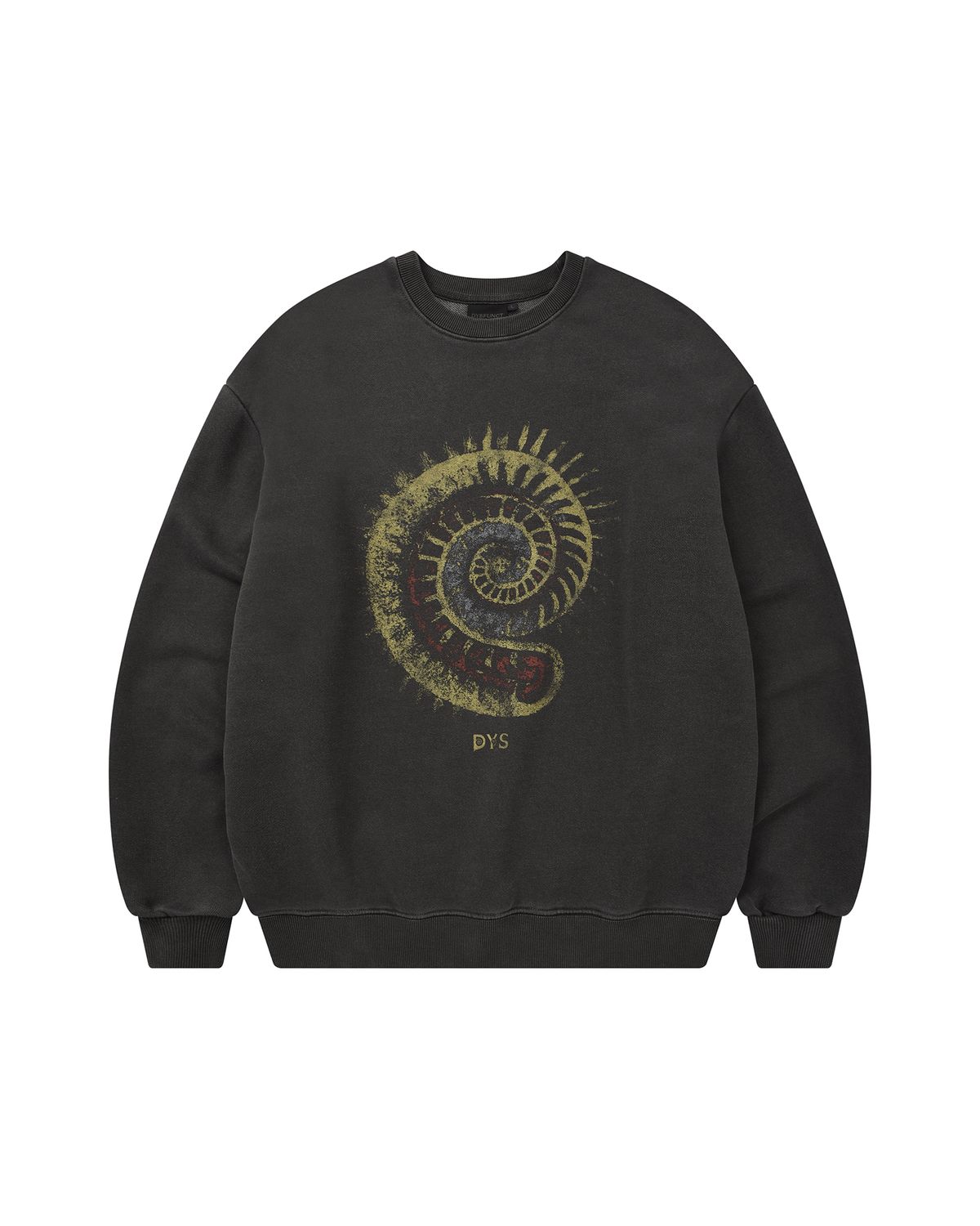 디스펑트(DYSFUNCT) AMMONITE PIGMENT SWEATSHIRT (CHARCOAL)