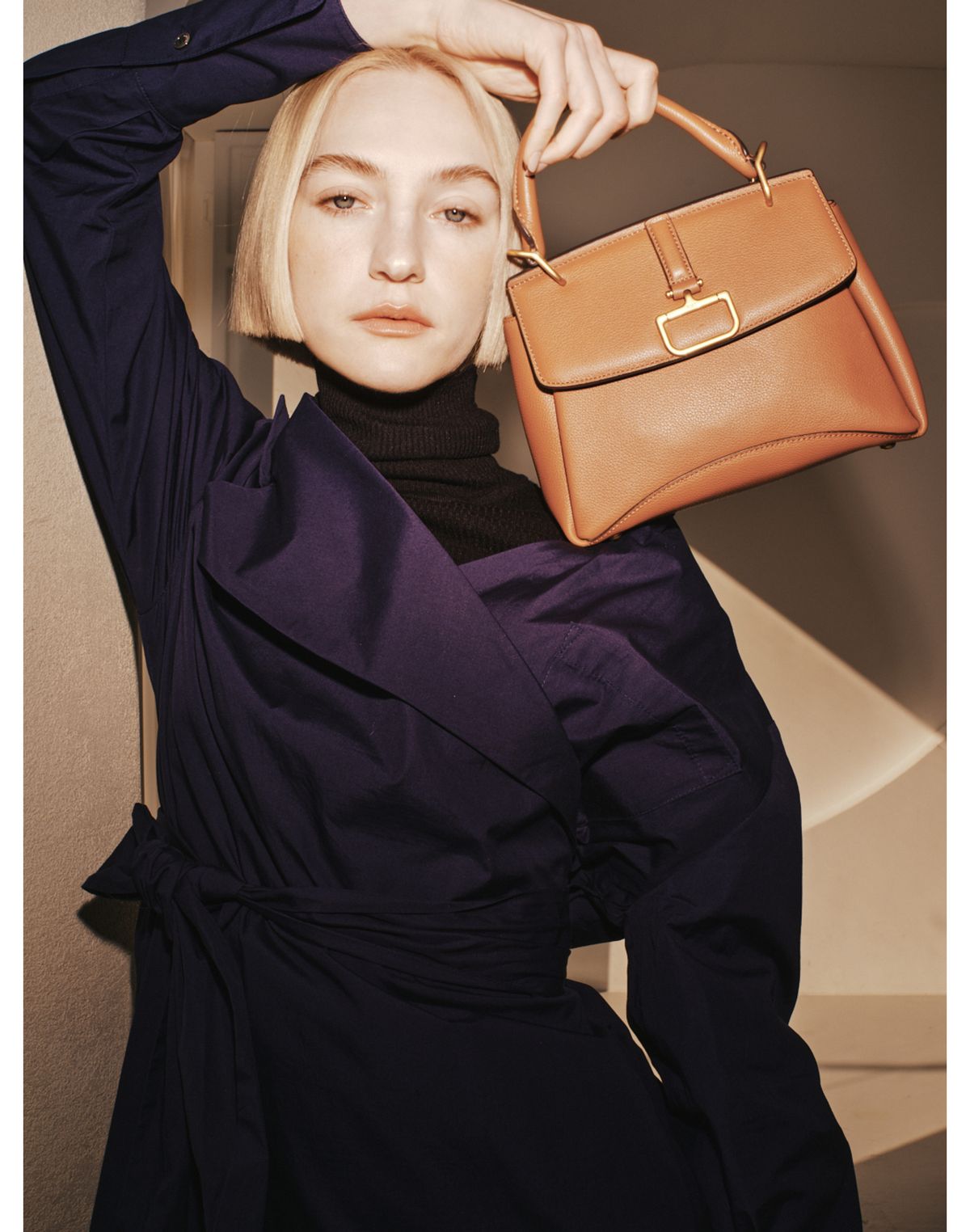 닥스 여성 액세서리(DAKS WOMENS ACCESSORIES) 버크백 샬롯 브라운 단색 소가죽 토트백 S_DCBA5F832W2
