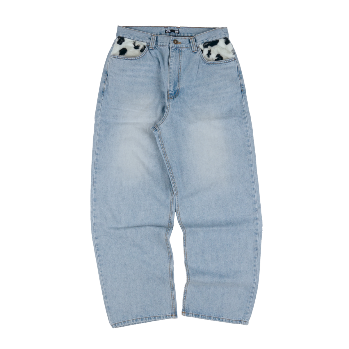 이알티알(ERTR) Cow Star Denim Pants Light Blue