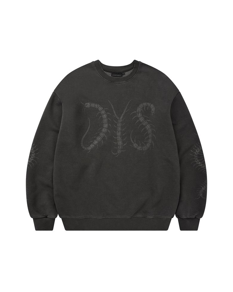 DYS CENTIPEDE PIGMENT SWEATSHIRT (CHARCOAL)