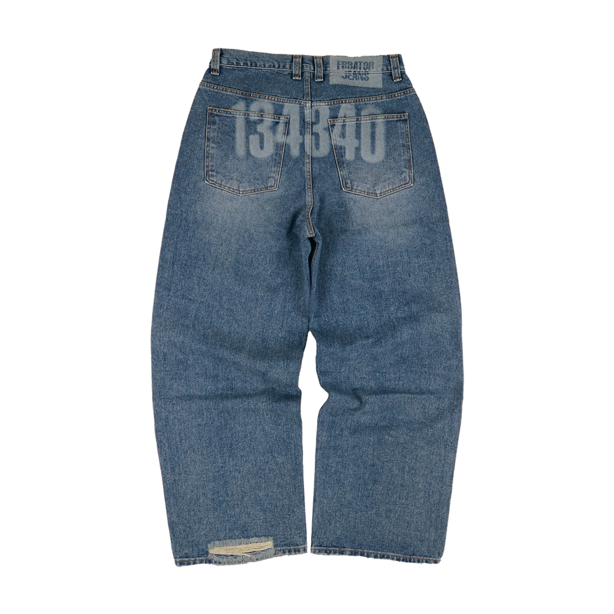 이알티알(ERTR) 134340 Vintage Laser Denim Pants Blue
