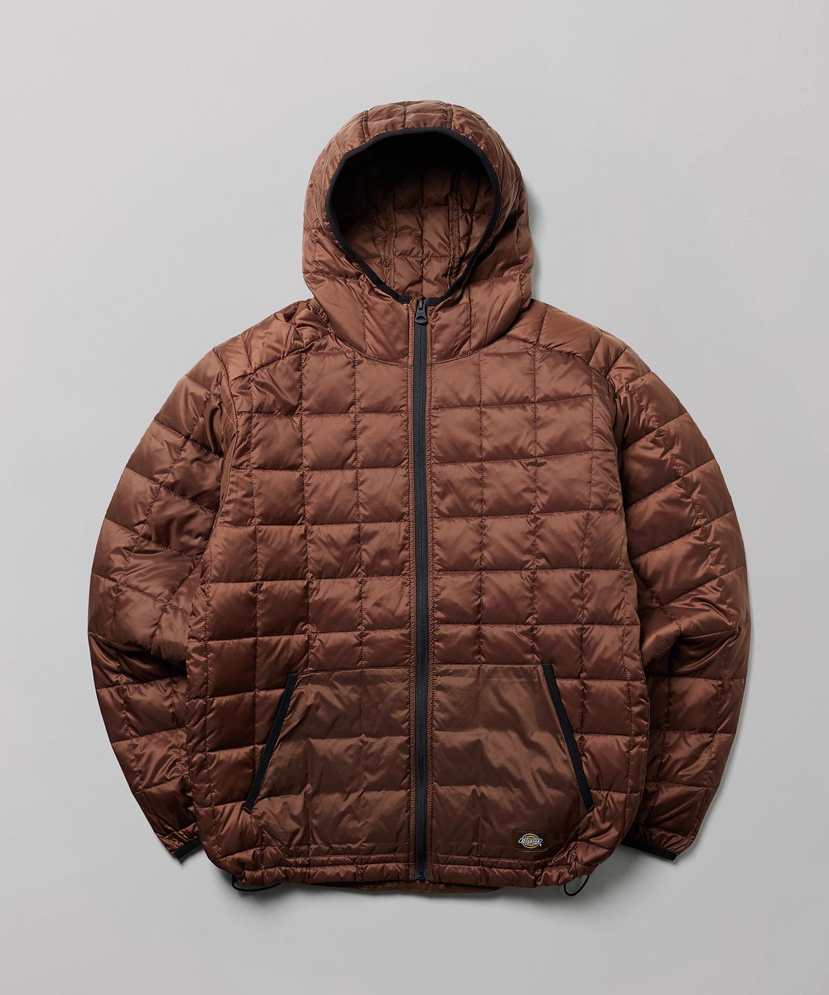 디키즈(DICKIES) 후디드 라이트 다운 재킷 Brown