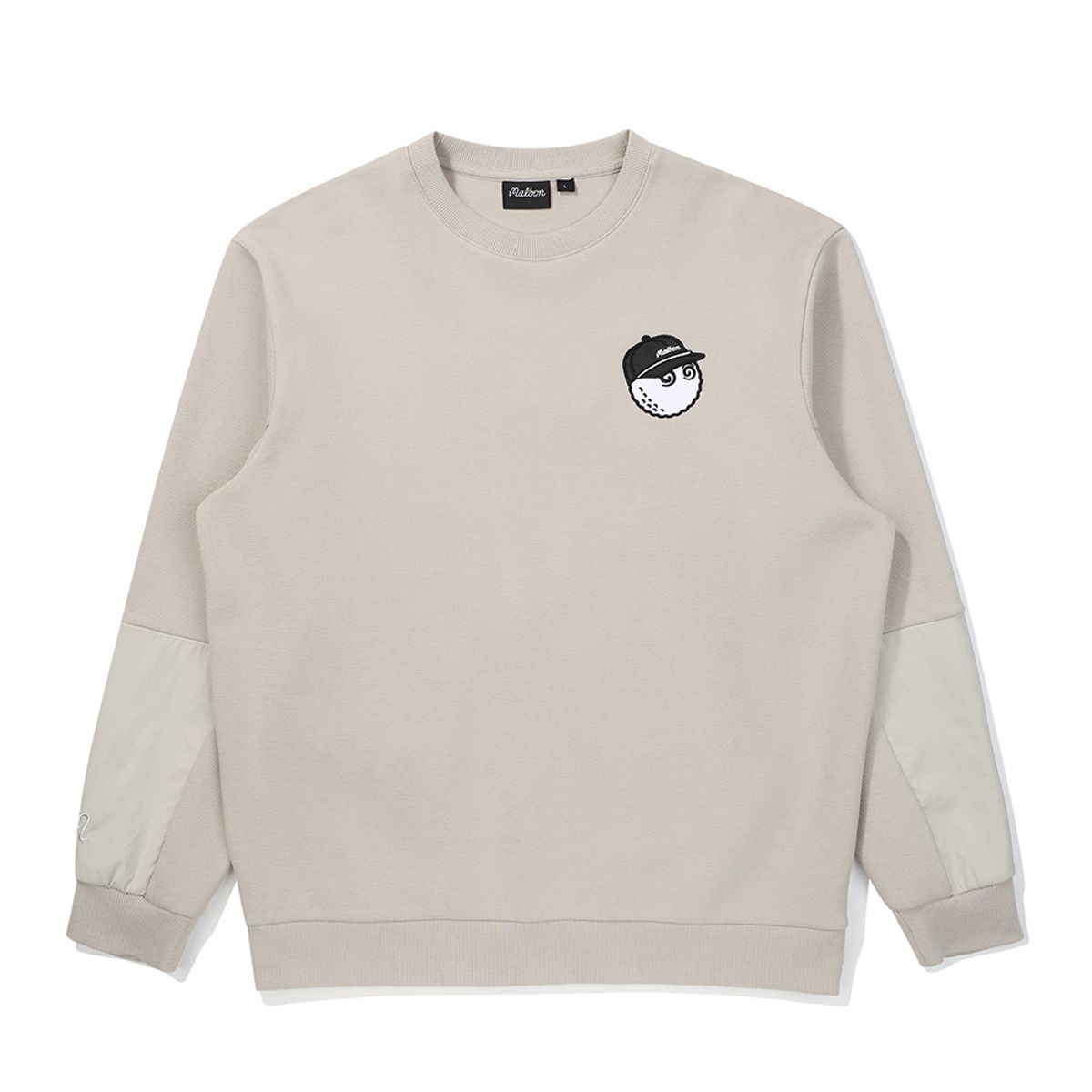 말본 골프(MALBON GOLF) 버킷 에어리 라운드 맨투맨 GREYISH BEIGE (MAN)
