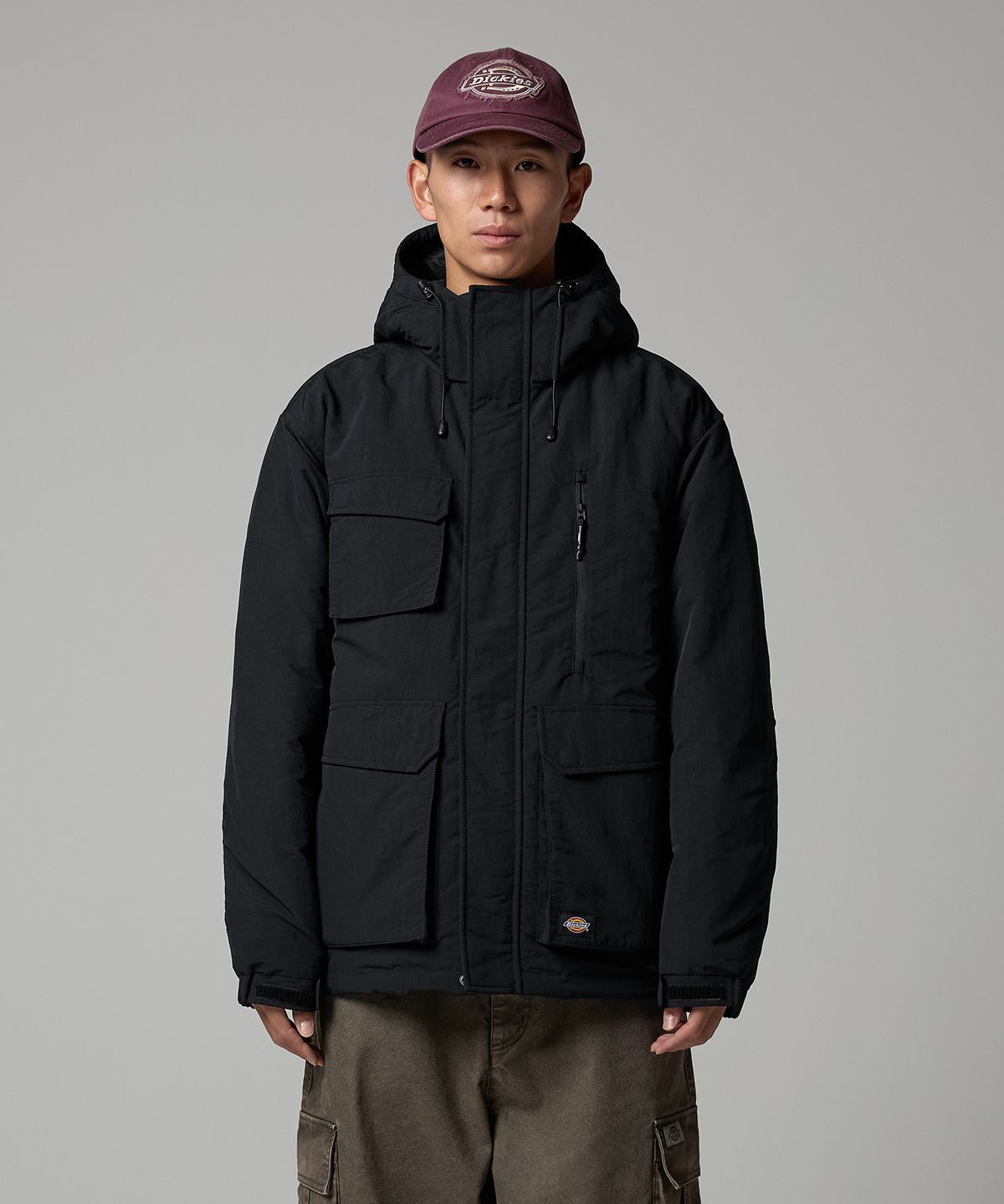 디키즈(DICKIES) 유틸리티 후드 재킷 Black