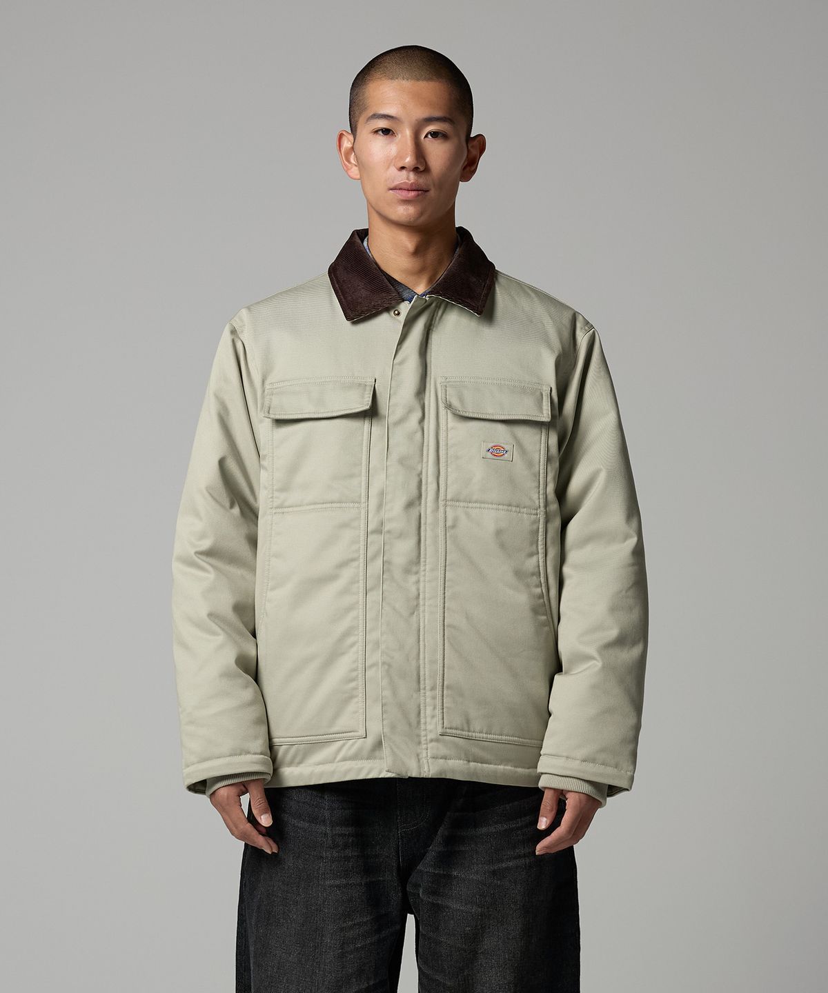 디키즈(DICKIES) 아이젠하워 코듀로이 카라 패디드 재킷 Abbey Stone