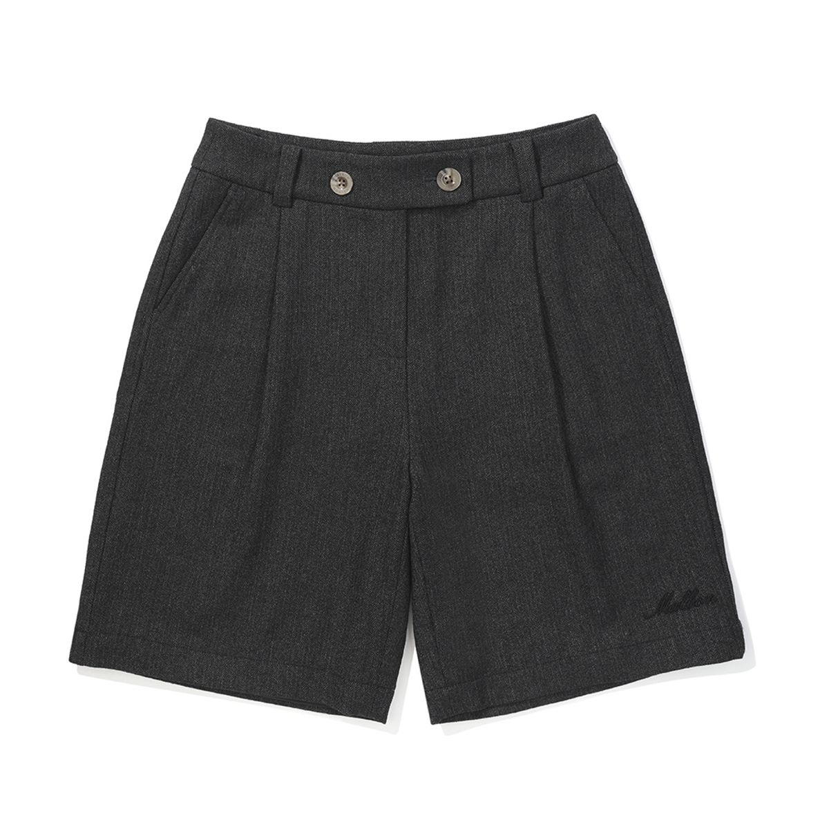 말본 골프(MALBON GOLF) 여성 5부 캐주얼 하프팬츠 DARK MELANGE GREY (WOMAN)
