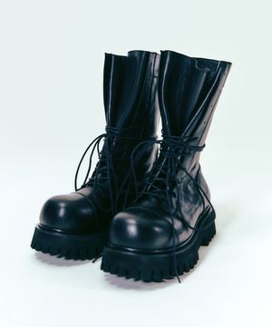 [5010] 모노 카우 레더 롱 부츠