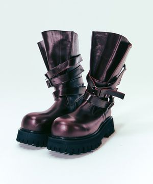 [5011] 와인 맥시 버클 부츠
