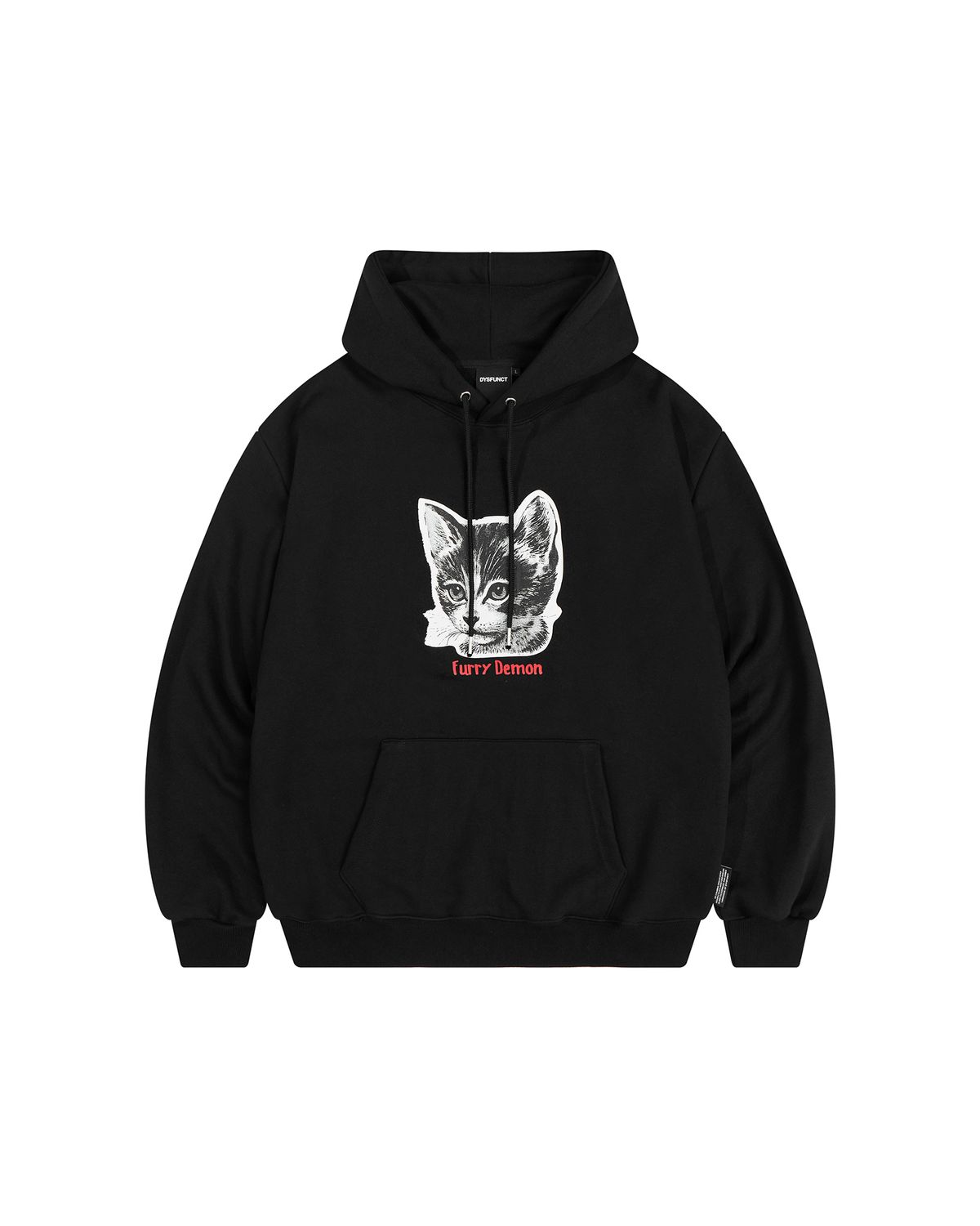 디스펑트(DYSFUNCT) STERN CAT HOODIE (BLACK)