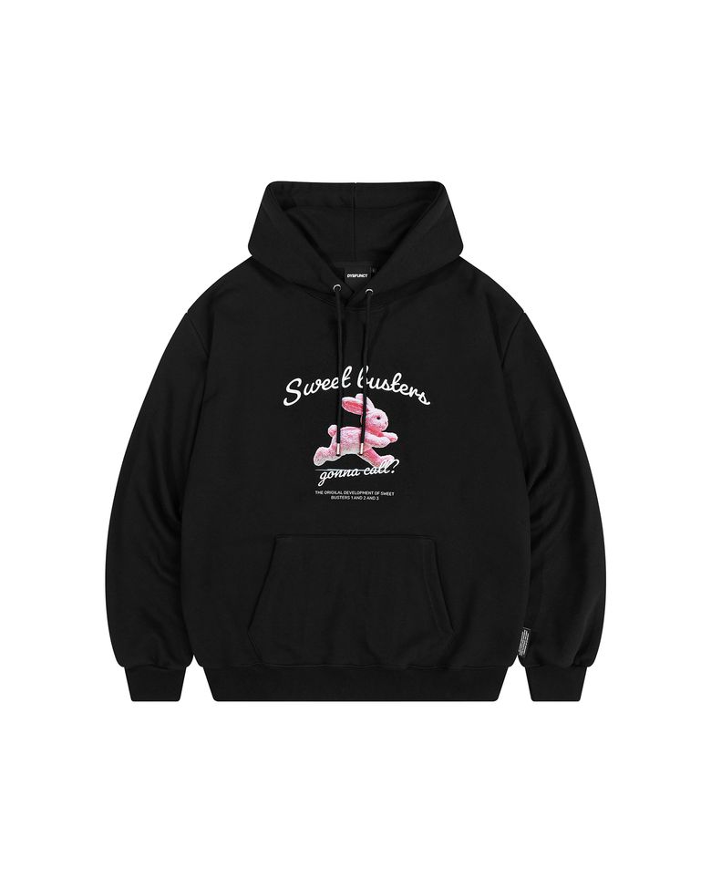 SWEET BUSTER RABBIT HOODIE (BLACK)