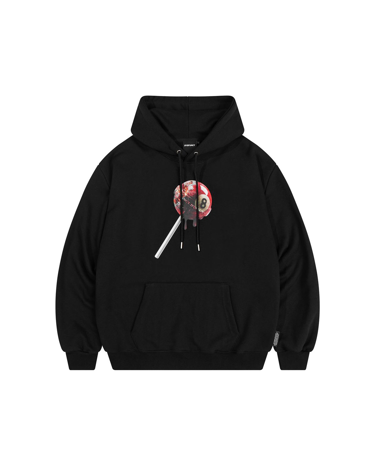 디스펑트(DYSFUNCT) RED EIGHT CANDY HOODIE (BLACK)
