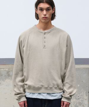 써멀 와플 헨리넥 OATMEAL