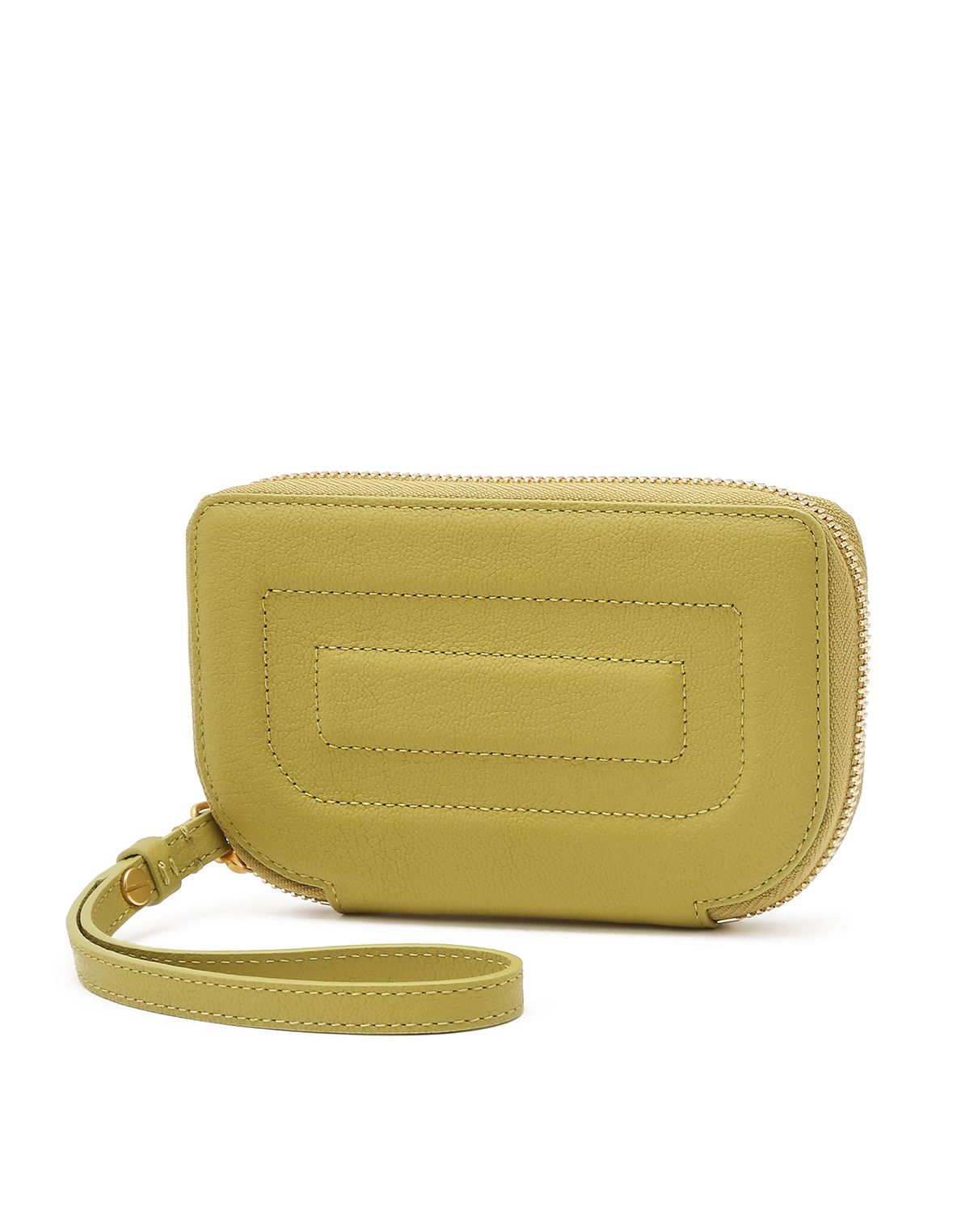 닥스 여성 액세서리(DAKS WOMENS ACCESSORIES) [ANGLE] 옐로우그린 소가죽 지퍼돌이 카드지갑 DCHO5F014L1