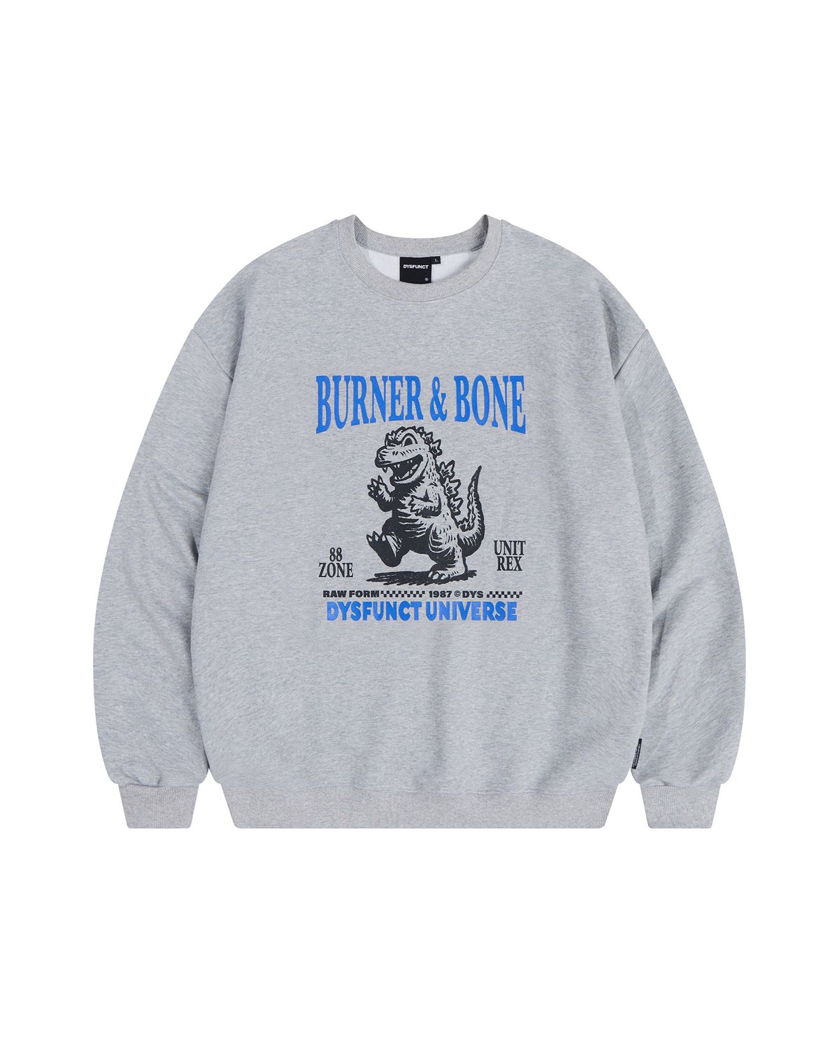 디스펑트(DYSFUNCT) BURNER & BONE SWEATSHIRT (GRAY)