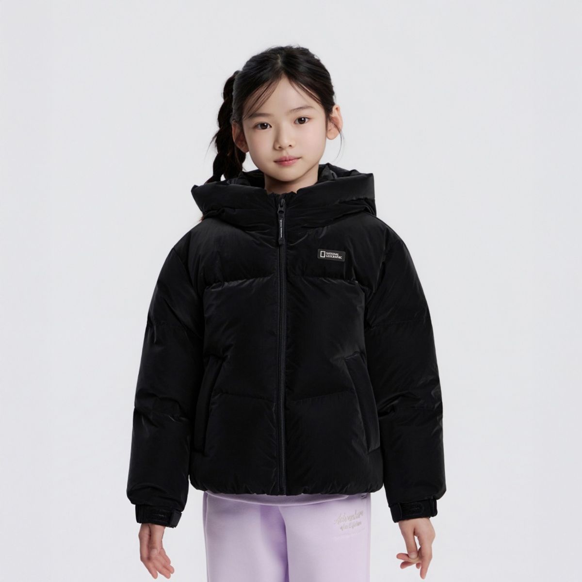 내셔널지오그래픽 키즈(NATIONAL GEOGRAPHIC KIDS) K254GDW910 여아 글라리스 덕 다운 점퍼  CARBON BLACK
