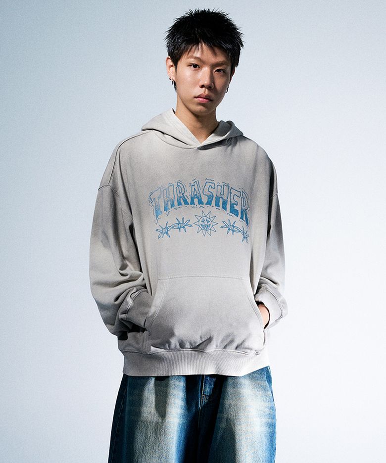 와이어 오버다잉 후디 라이트 그레이