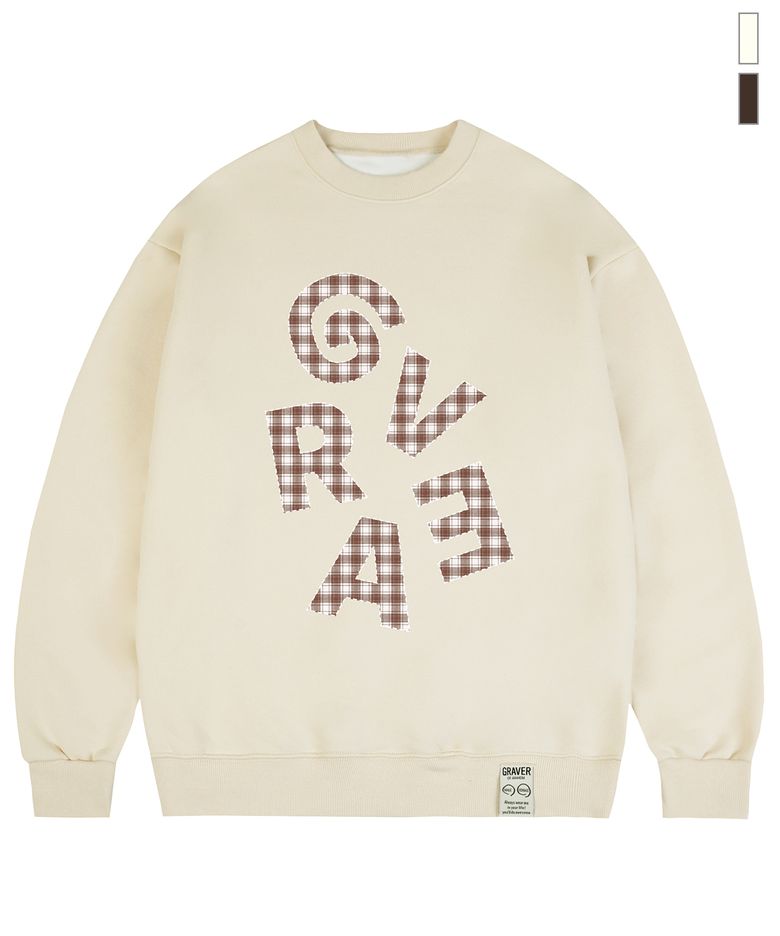 [UNISEX]G CHECK 맨투맨_2color