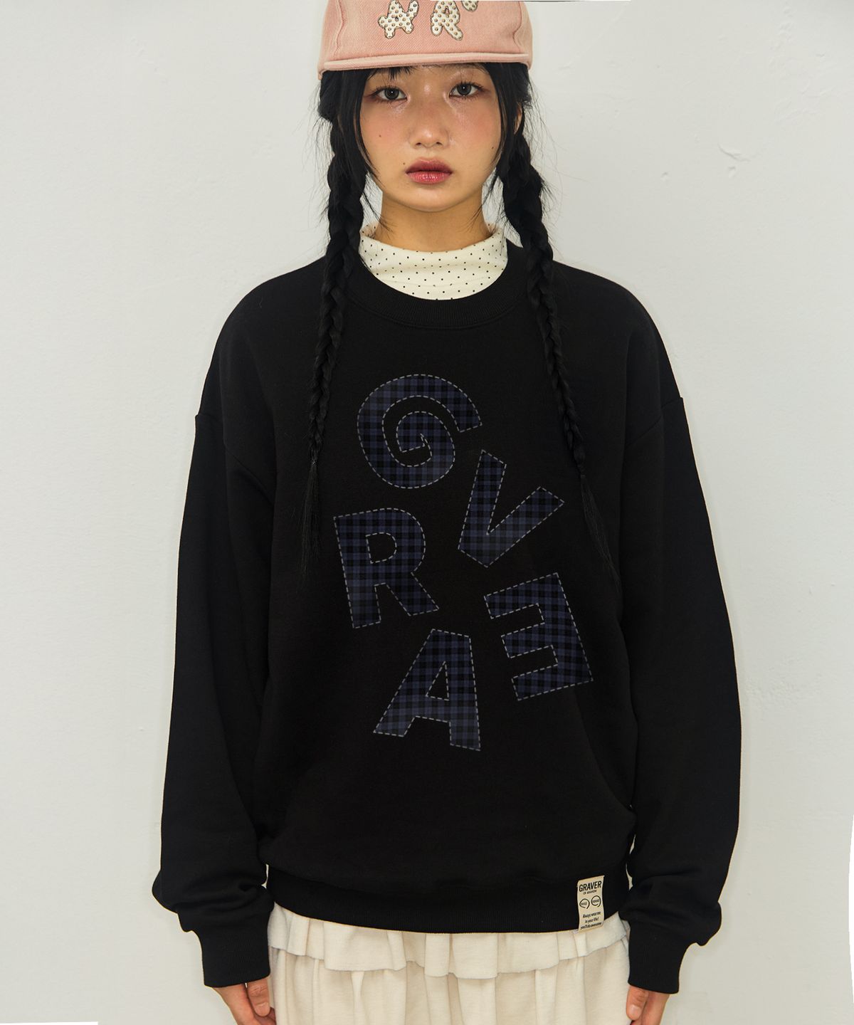 그레이버(GRAVER) [UNISEX]G CHECK 맨투맨_3color