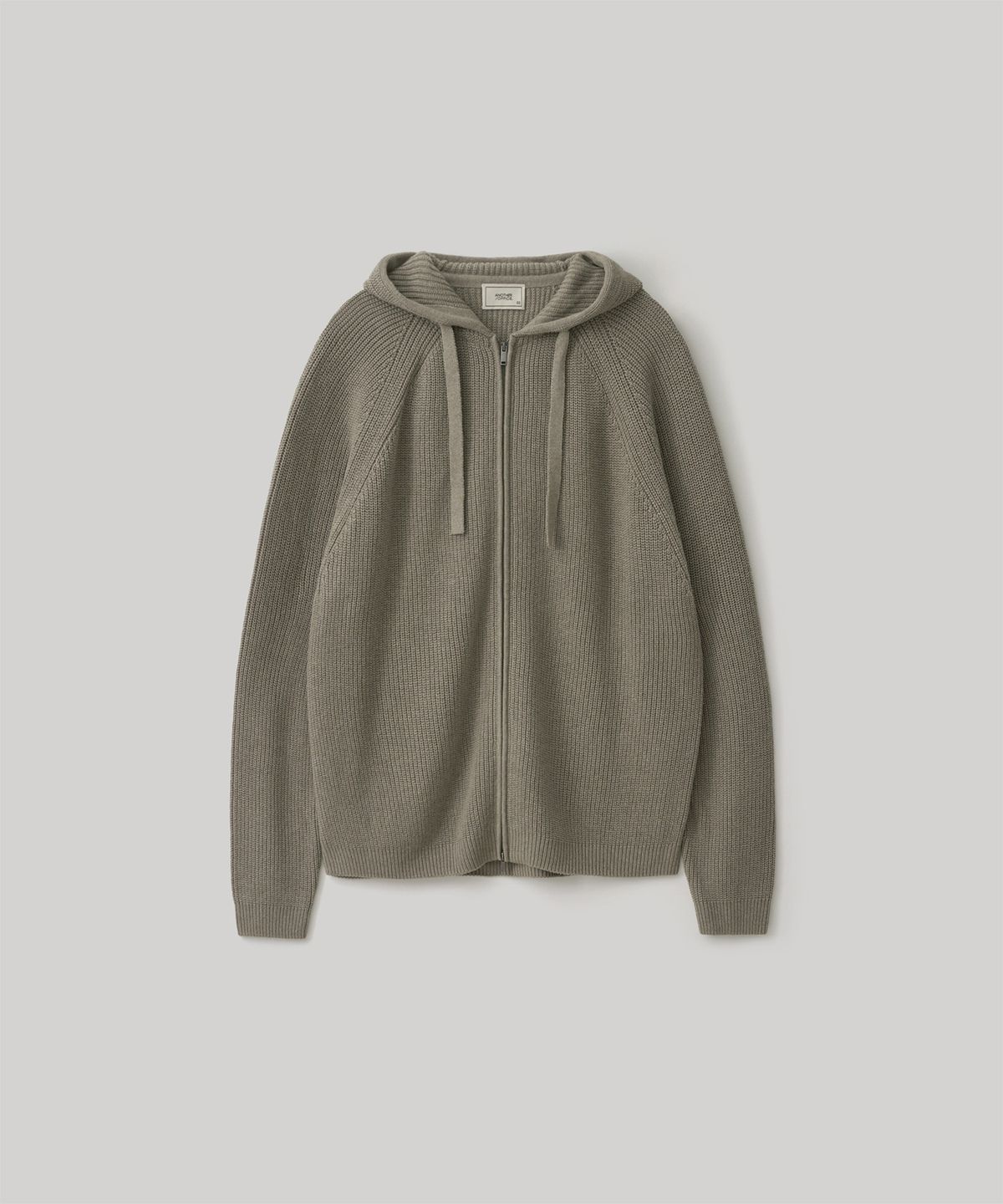 어나더 오피스(ANOTHER OFFICE) Hooded Knit Parka (Linen gray)