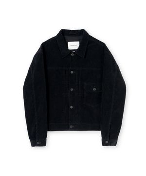 워시드 코듀로이 트러커 자켓, 블랙