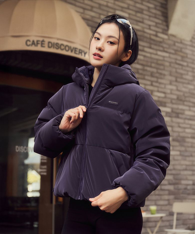 여성 뉴 올리아 글로우 다운 숏패딩 (D/PURPLE)