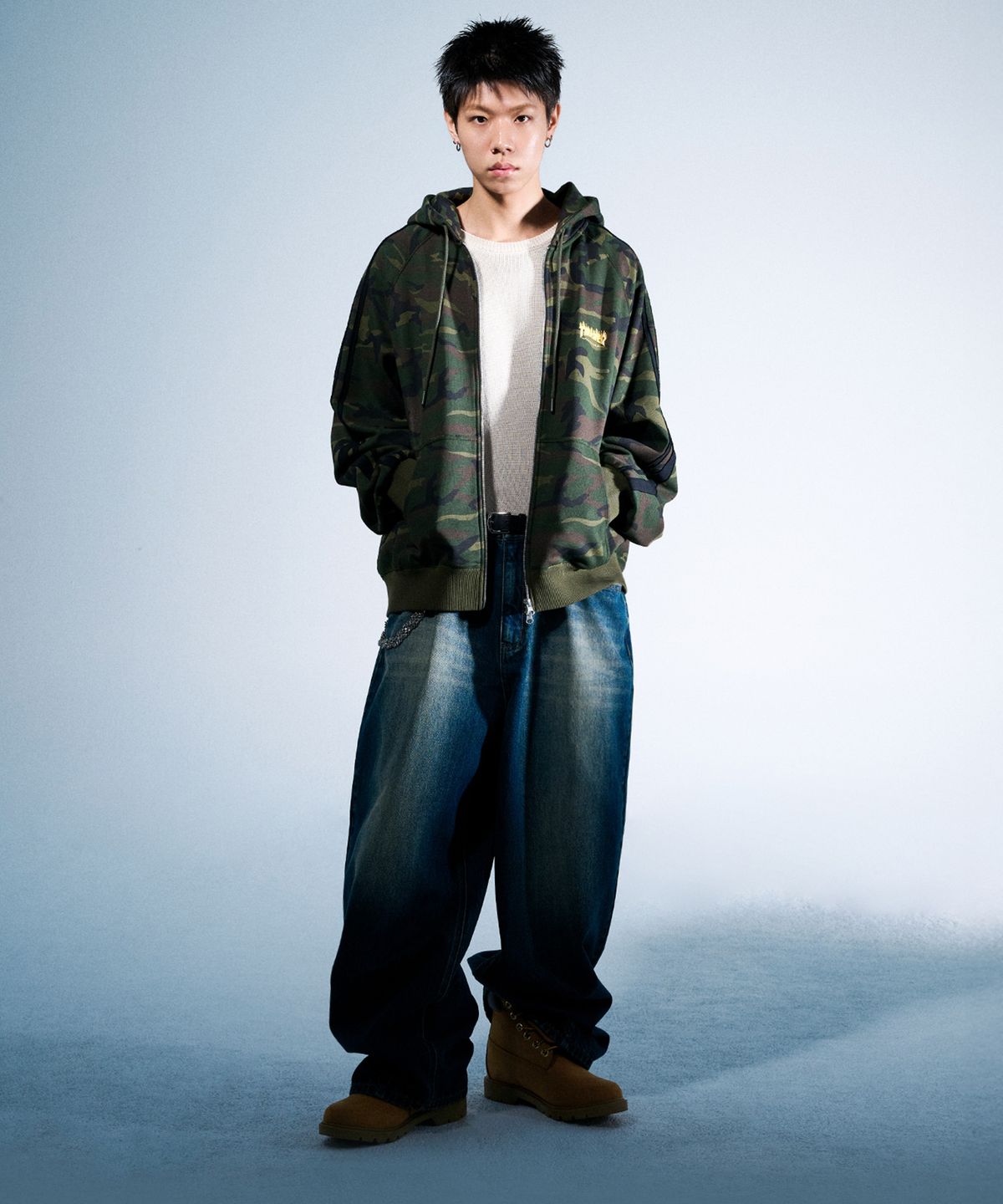 트레셔(THRASHER) 스케이트고트 벌룬팬츠 블루