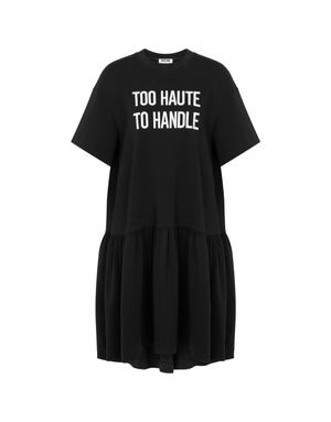 자수 헤비 코튼 드레스